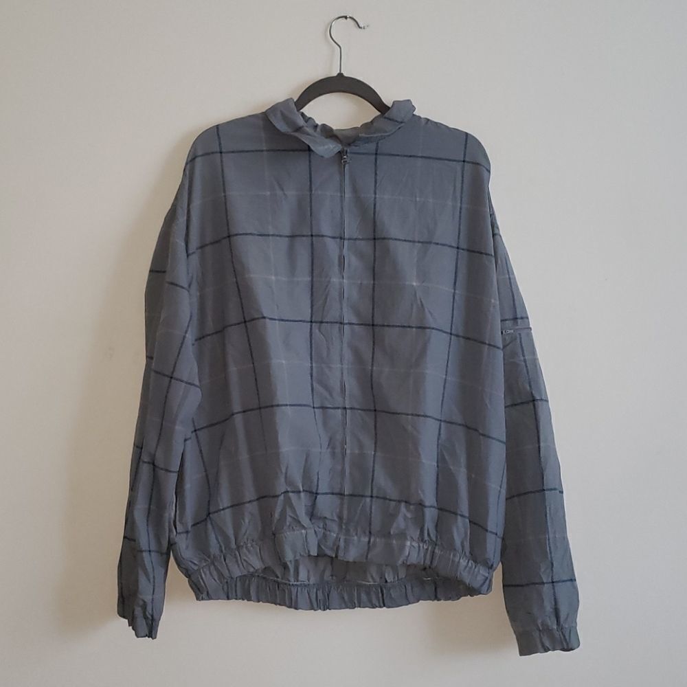Vintage Parks Plaid Lightweight Windbreaker Jacket Mens XL Gorpcore Outdoor